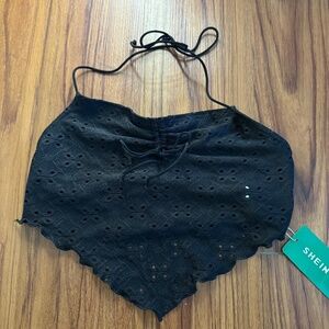 NWT SHEIN Halter Tie Back Top